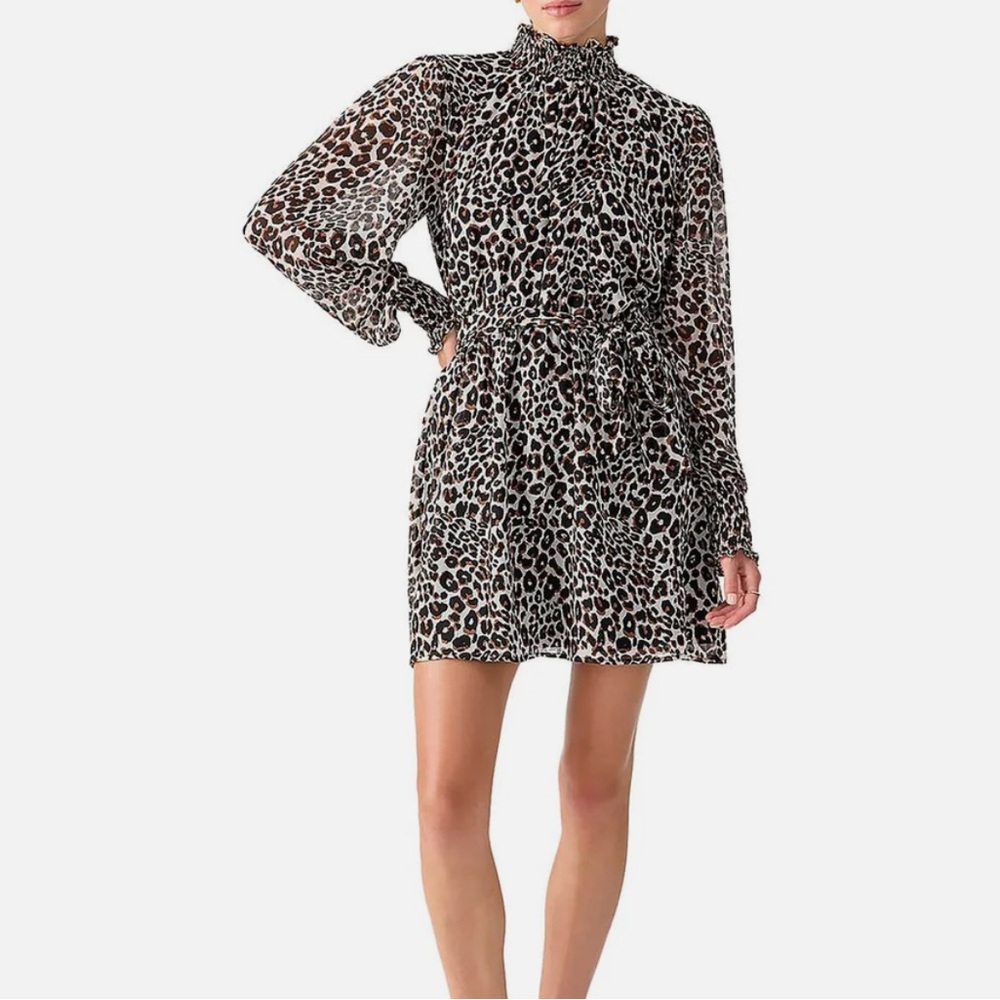 Sanctuary leopard print long sleeve dress